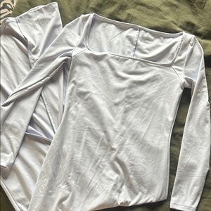 Women's baby blue Long-Sleeve Square Neck maxi dress